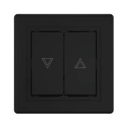 CADUCEUS ALING PRESTIGE Flush-mounted push-button switch for roller blinds 10A, 250V~, black (soft touch), article no. 6075.E