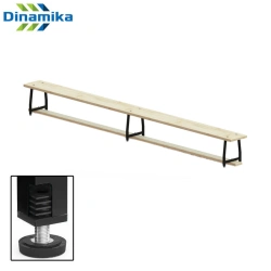 Gymnastic bench made of pine furniture board (metal legs)