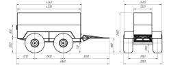 Trailer to snowmobiler "Predator" P24-230