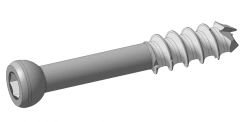 Cannulated screws Ø 6.5 mm, length 30 mm to 150 mm, 5 mm pitch, article number 414.3XXX