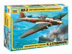 Assembled model Soviet Il-2 attack helicopter with 37mm NS-37 cannon