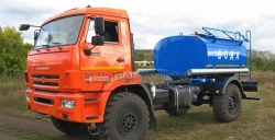 Tank truck for food liquids (ACPT), UZST brand, type 6620-42 on KAMAZ 43502-D5 chassis.