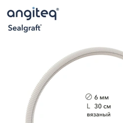 Synthetic knitted linear collagen-coated blood vessel prosthesis D 6mm L 30cm