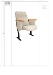 Armchair, brand "Lester", size: 540×520/760×900, thickness of seat cushion 110 mm.