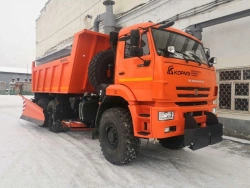 Road combined sweeping machine DMK-55E on the basis of vehicle KAMAZ 65222-53