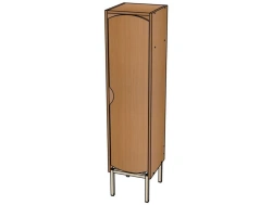 Metal-framed 1-section cupboard with shaped doors / SD03