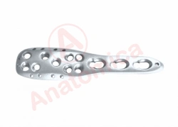 T-plate for proximal humerus with angular stability with limited contact