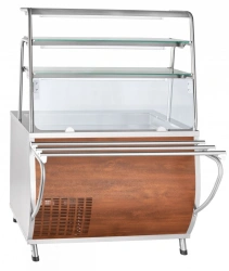 Refrigerated high-temperature display counter with neutral cabinet PVV(H)-70T-NSh (Kashir.)