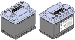 Rechargeable lead starter battery TUBOR OEM 6ST-60.0 VL
