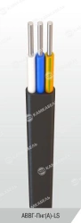 Power cable with aluminium conductors, insulation made of polyvinylchloride plasticate of reduced fire hazard, for rated voltage