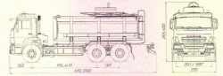 Tank truck UST 54533U and modifications: 54533U-01, 54533U-02, 54533U-03, 54533U-04, 54533U-05