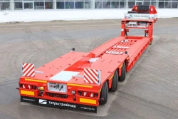 Semitrailer Tverstroimash 993931 modification F022 variant - platform sliding lengthwise with extensions with pneumatic suspensi