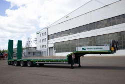 Semitrailer Tverstroimash 993931 modification 0022 variant - platform with mechanical ladders and extensions