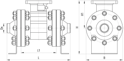 Shut-off ball valve ATEK.491284.024
