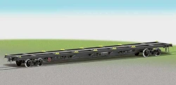 Flat wagon for carriage of large-capacity containers | model 13-2162-01