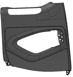 Rear door trim left 9681286777