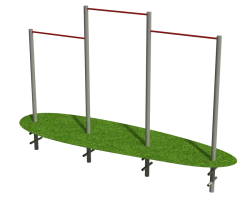 Stationary outdoor fitness equipment SV-038 Trestle bar, three-level