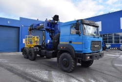 Crane-manipulator truck (truck tractor); Truck tractor with CMU, UZST brand, type UZST02, modification 483T-15 on Ur chassis