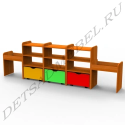 3.1 Double-sided zoning shelving unit