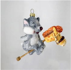 Handmade glass Christmas tree toy "Jump-skip"