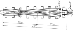 P50 type cross bracket of grade 1/11 project 2642.01.010/02; 2642.05.010