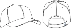 Headgear (baseball cap, capi) for men for protection against general industrial pollution and mechanical effects