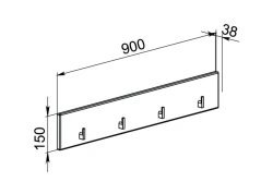 Panel with hooks