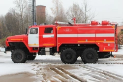 Fire tanker AC 6,0-?0 (5557), type 4344-02, modification 4344V9, on chassis of Ural 5557-1151-60, 5557-1151-62, 5557-1151-70,