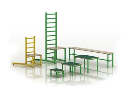 A set of equipment for physical therapy (chair, bench, benches)