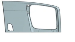 Exterior door panel left - version part A9607227009