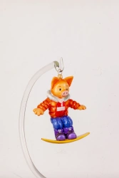 Licence Christmas tree toy made of glass "Piggy"