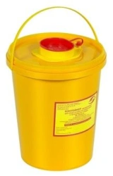 Disposable container for collection of sharp instruments of class B MK-01 "MedCom" class B, volume 3,0l