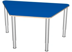 Trapezoidal table on legs article no. 19626