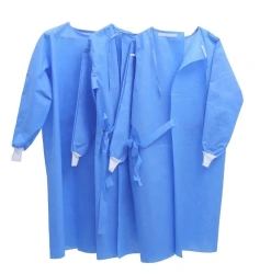 Set of medical isolation clothing, reusable, non-sterile.Variant No. 2-gown, high double-soled shoe covers.