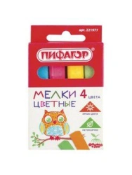 PIFAGOR coloured chalk, set of 4 pieces, square