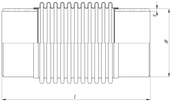KCO - axial compensator with multilayer stainless steel bellows with welded connection; DN 15mm to 1200mm; from 0