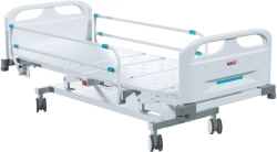 MEGI Opti 1 Functional medical bed with electric height adjustment, plastic backrests, slatted side panels, p
