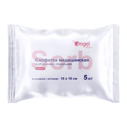 Medical sorption sterile nonwoven napkin 10 cm x 10 cm 8 folds according to TU 32.50.50-014-14959781-2019