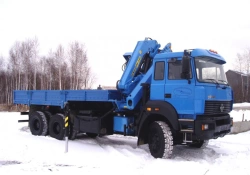 Flatbed truck with CMU 637703 on chassis Ural S35510