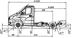 Chassis GAZelle NN, Modification A21R23, Petrol Engine, N1