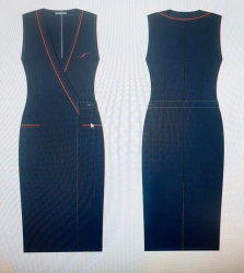 Female uniform apron for conductors of company trains of JSC "Russian Railways" TU 8558-032-00083262-2009