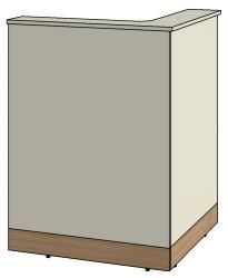 Corner module of the reception desk. Set of furniture "Rio Reception"
