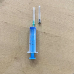 Injection syringe for single use, three-detailed, sterile type "Luer", with needles, version - 10A "Luer" with needles, in versi