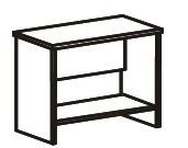 Side table with shelf "Style B" series