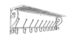 Metal coat rack