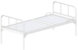 KF0-01-"MSC" (MSC-105R) - General hospital bed with headrest, without wheels, metal backrests, bed - steel sheet, mechanical