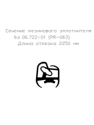 Rubber seal 6a 06.722-01 (PR-063) (L-2250)