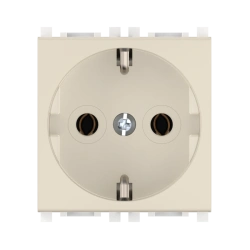 CADUCEUS ALING Experience flush-mounted earthed socket without blinds 16A, 250V~, 2M, beige, art. 74101.9
