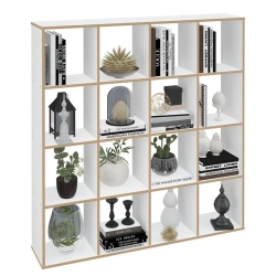 Polini Home Smart Cube 16-piece shelving unit, white, plywood effect, article number 0002106.9