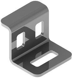 Fixator of external self-supporting cable trunking KTI-FXO , with overall dimensions 33x40 mm, with metal thickness from 2,0 mm